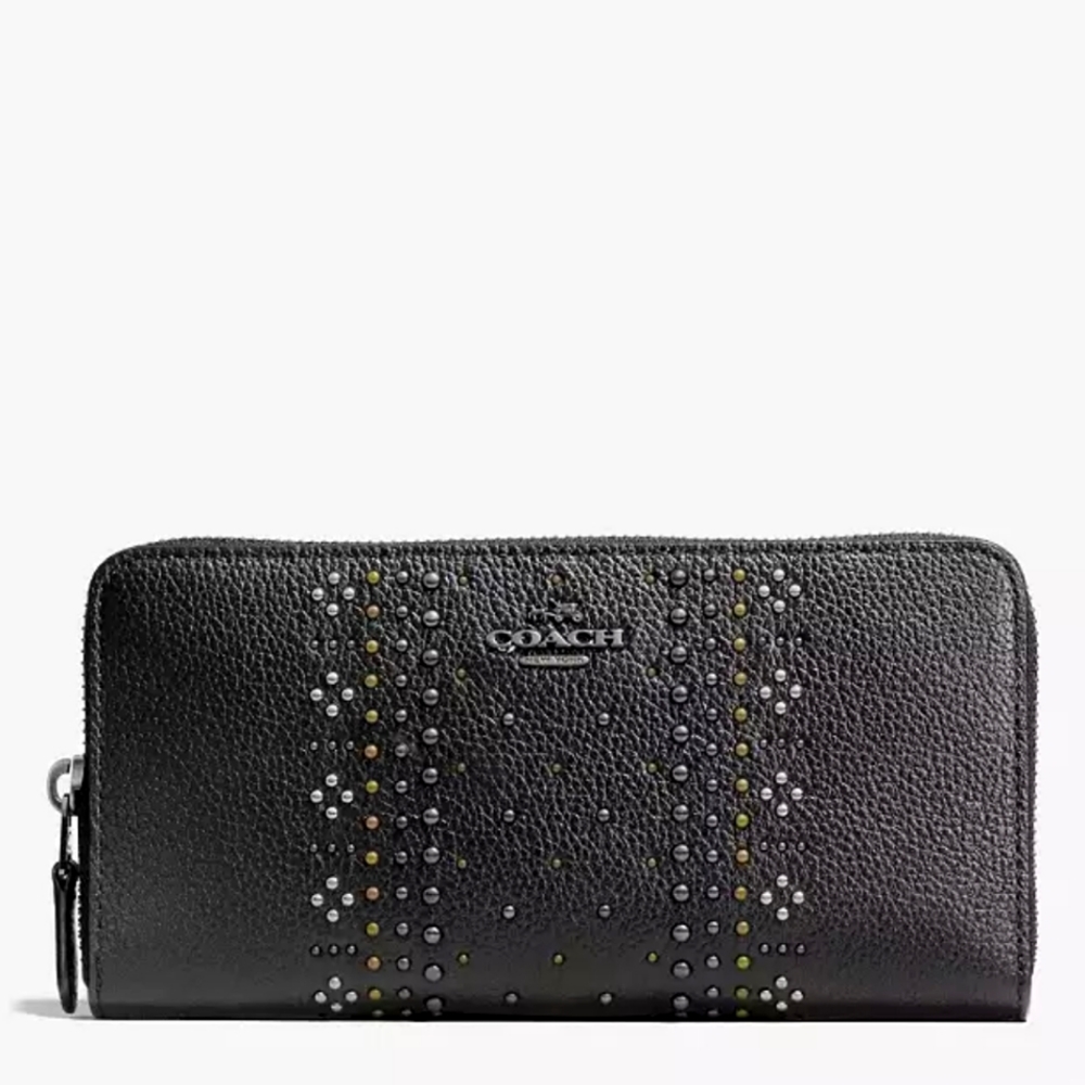 Coach Bandana Rivet Accordion Wallet NWOT